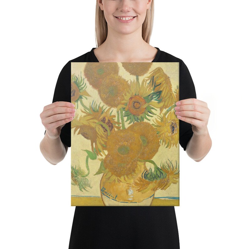 Vincent Van Gogh Sunflowers Canvas Print Etsy