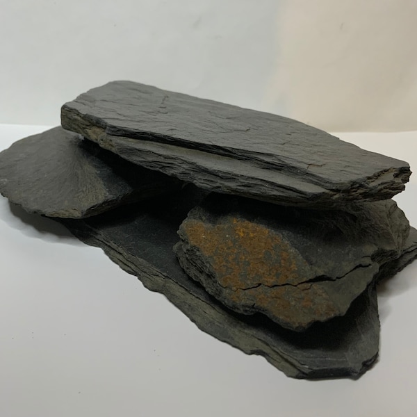 Small Natural Slate Basking Rock Fish Tank Aquarium, Terrarium Decor For Reptiles, Spiders, Turtles, snakes, gecko. Handmade.