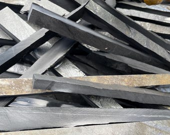 50 Slate Rods for Mosaic Art, Garden Markers, Crafts. Bulk listing.