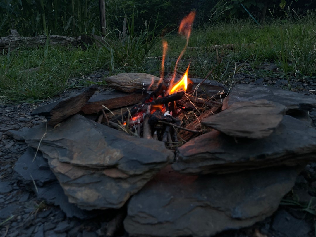 slate fire pit