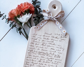 Handwritten Recipe Cutting Board: Engraved Memorial Keepsake