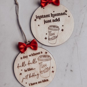 Tim Hortons Ornament, Double Double Ornament, Coffee Ornament, Canadian Tim Hortons, Funny Coffee Ornament, Coffee Lover Ornament