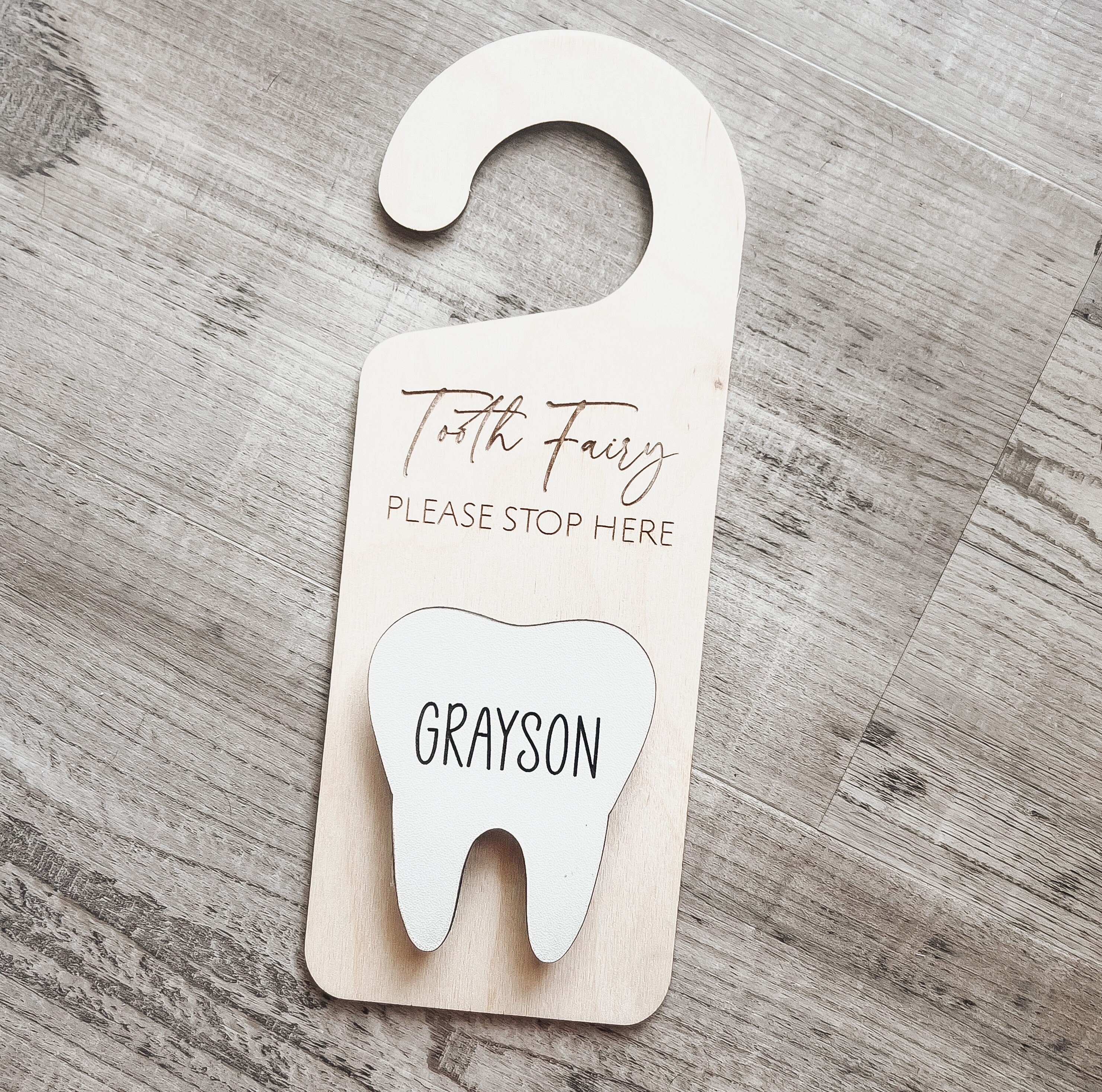 Tooth Fairy Personalized Door Hanger With Money Slot - Etsy
