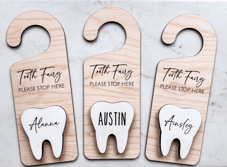 Tooth Fairy Personalized Door Hanger With Money Slot - Etsy