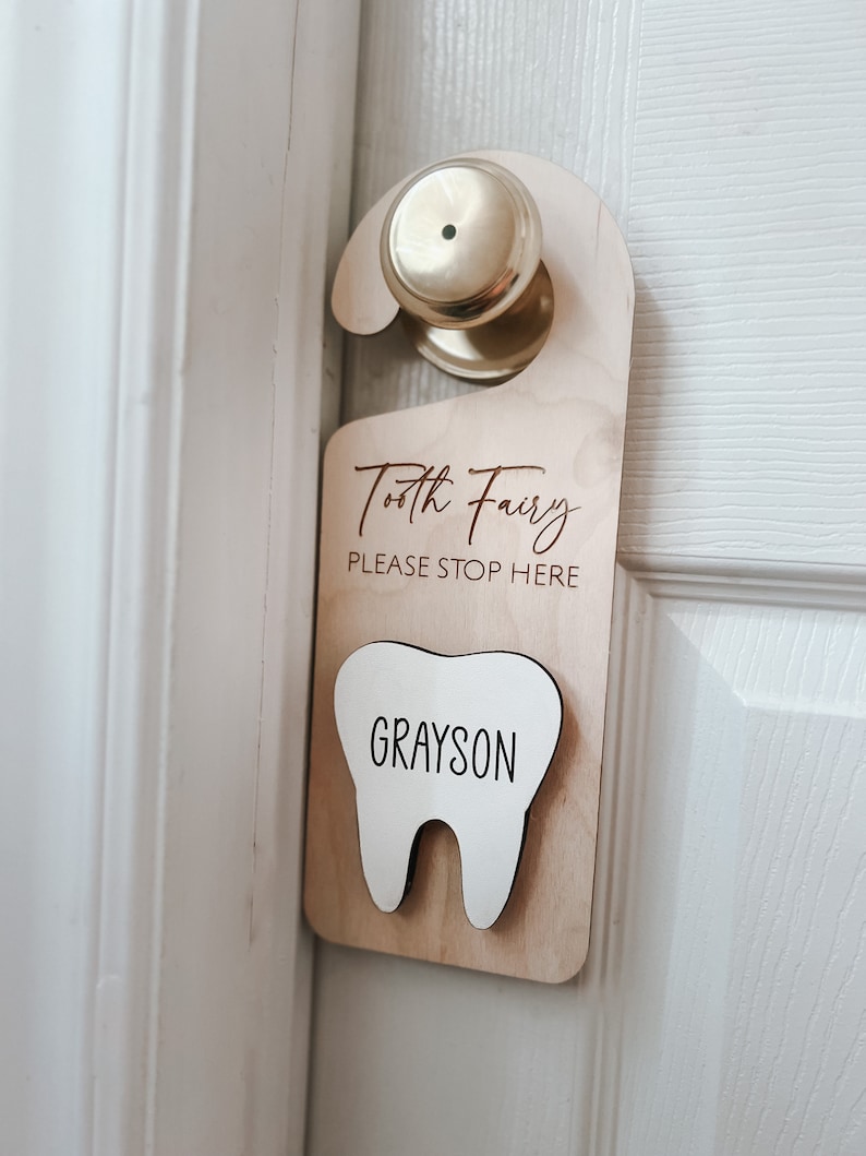 Tooth Fairy Personalized Door Hanger With Money Slot - Etsy