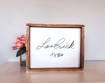 Custom 3D Handwritten Sign: Memorial Gift from Loved Ones Handwriting