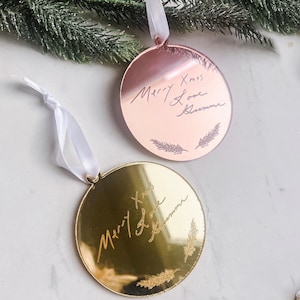 Handwritten Christmas Ornament | Memorial Ornament | Handwritten | Parent Loss | Sentimental Ornament | Memorial and Loss | Grandparent