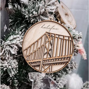 Halifax Bridge Christmas Ornament, Made in the Maritimes, Halifax Nova Scotia Holiday Gift