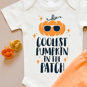 Coolste pompoen in de Patch SVG, Fall Cut File, Thanksgiving Design, Kids Halloween, Silhouet Cricut, Halloween Svg, Dxf, Pdf, Png, Eps