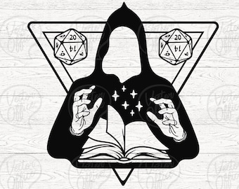 Dungeon Master SVG, Keeper of Lore, Dungeons and Dragons, D&D Svg, D20 Dice, DM svg, Svg - Eps - Dxf - Pdf