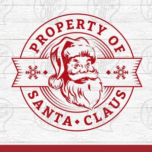 Eigendom van Santa stempel SVG, kerstmail, kerstpost SVG, Santa stempel SVG, Santa postzegel, Santa post cricut, Santa mail