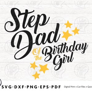 Stiefvader van het feestvarken SVG, babymeisje, kinderverjaardagsfeestje, aangepaste verjaardag SVG-bestand, aangepaste Cricut gesneden bestand, verjaardag SVG