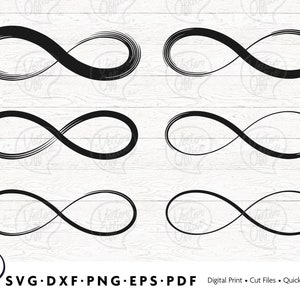 Infinity Symbol SVG Cut file for Silhouette and Cricut Svg, Dxf, Eps, Pdf, Png