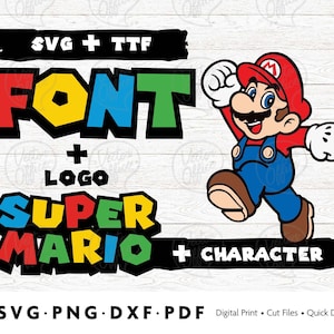 Super Mario Schrift SVG, Layered Mario Schrift, Super Mario SVG, Super Mario Alphabet SVG, Cricut Schriftarten, SVG-Dateien für Cricut, SVG, Pdf, Dxf, PNG