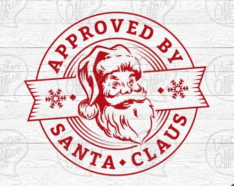 サンタ承認スタンプ svg、クリスマスメール、クリスマスポスト svg