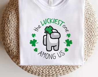 The luckiest one among us SVG, Lucky among us Svg, Shamrock SVG, Clover, St. Patrick's Day Svg