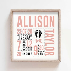 Annonce de naissance Svg Png Dxf, statistiques de naissance, modèle de souvenir de statistiques de bébé Téléchargement numérique Téléchargement instantané Cricut Silhouette Cut Print File