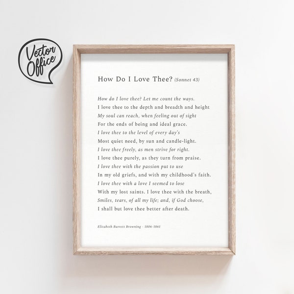 How Do I Love Thee Etsy