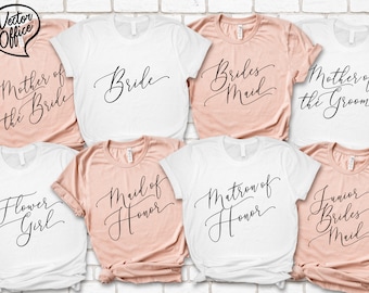Paquete: Paquete de fiesta nupcial, conjunto de SVG para fiesta de bodas, conjunto de SVG para despedida de soltera, dama de honor, silueta, Cricut, SVG - EPS - DXF