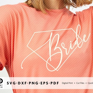 Bride, Hen Party, Wedding, Sillhouette and Cricut cut files, SVG - EPS - PNG