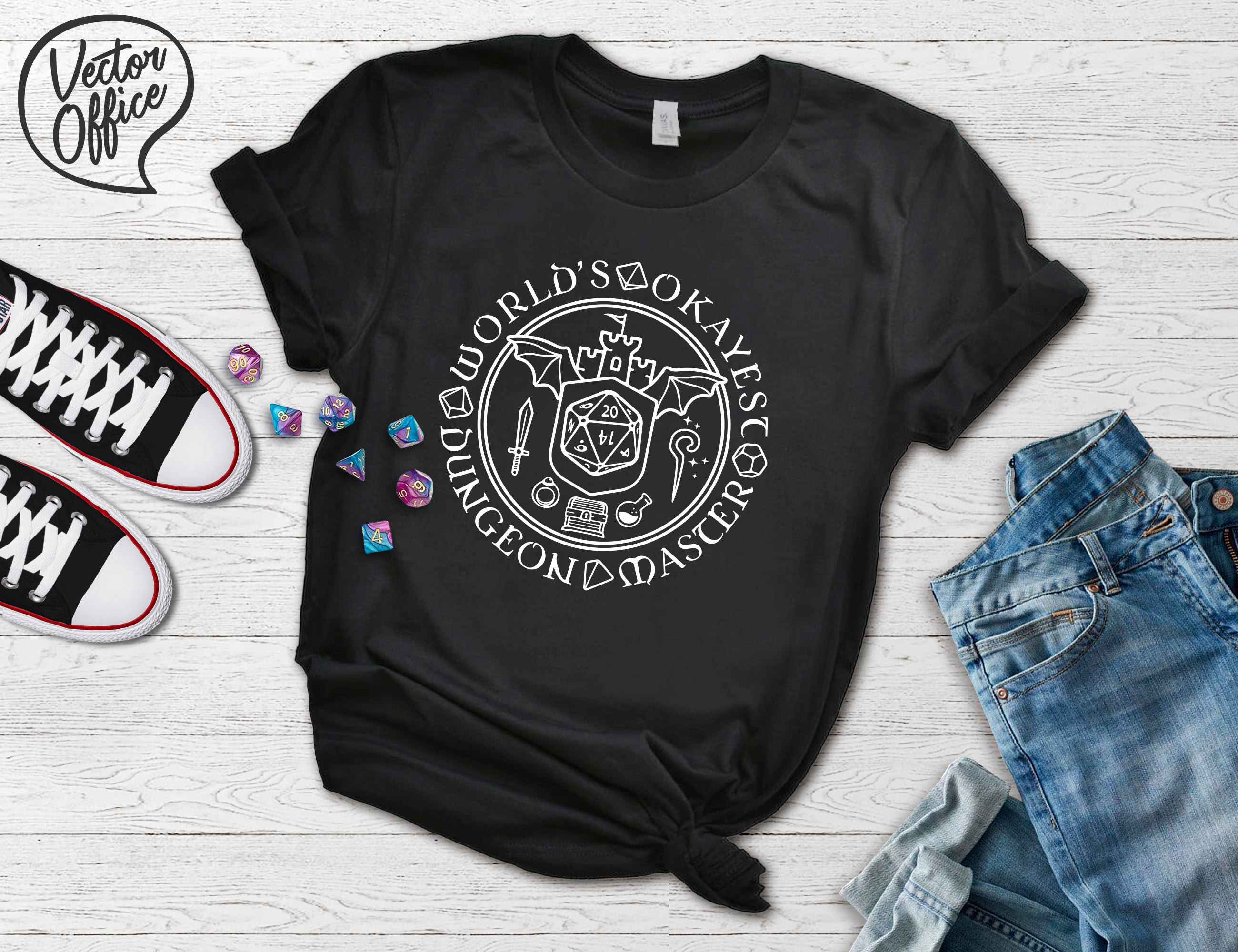 Worlds Okayest Dungeon Master SVG D&D Svg Dungeons and - Etsy