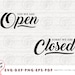 Open Sign Svg, Open Closed Sign Svg, Business Shop Cafe Door Sign, Svg ...