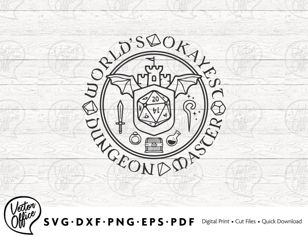 World’s Okayest Dungeon Master SVG, D&D Svg, Dungeons and Dragons Svg ...