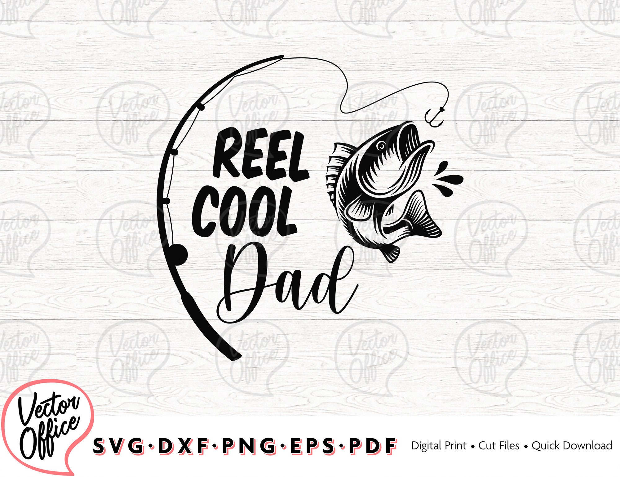 Fishing Stuff For Fathers Day, Reel Cool Dad American Flag SVG File –  creativeusarts