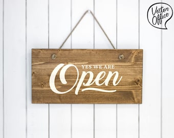 Abrir letrero Svg, Abrir letrero cerrado Svg, Business Shop Cafe door sign, Svg - Dxf - Eps - Png - Pdf
