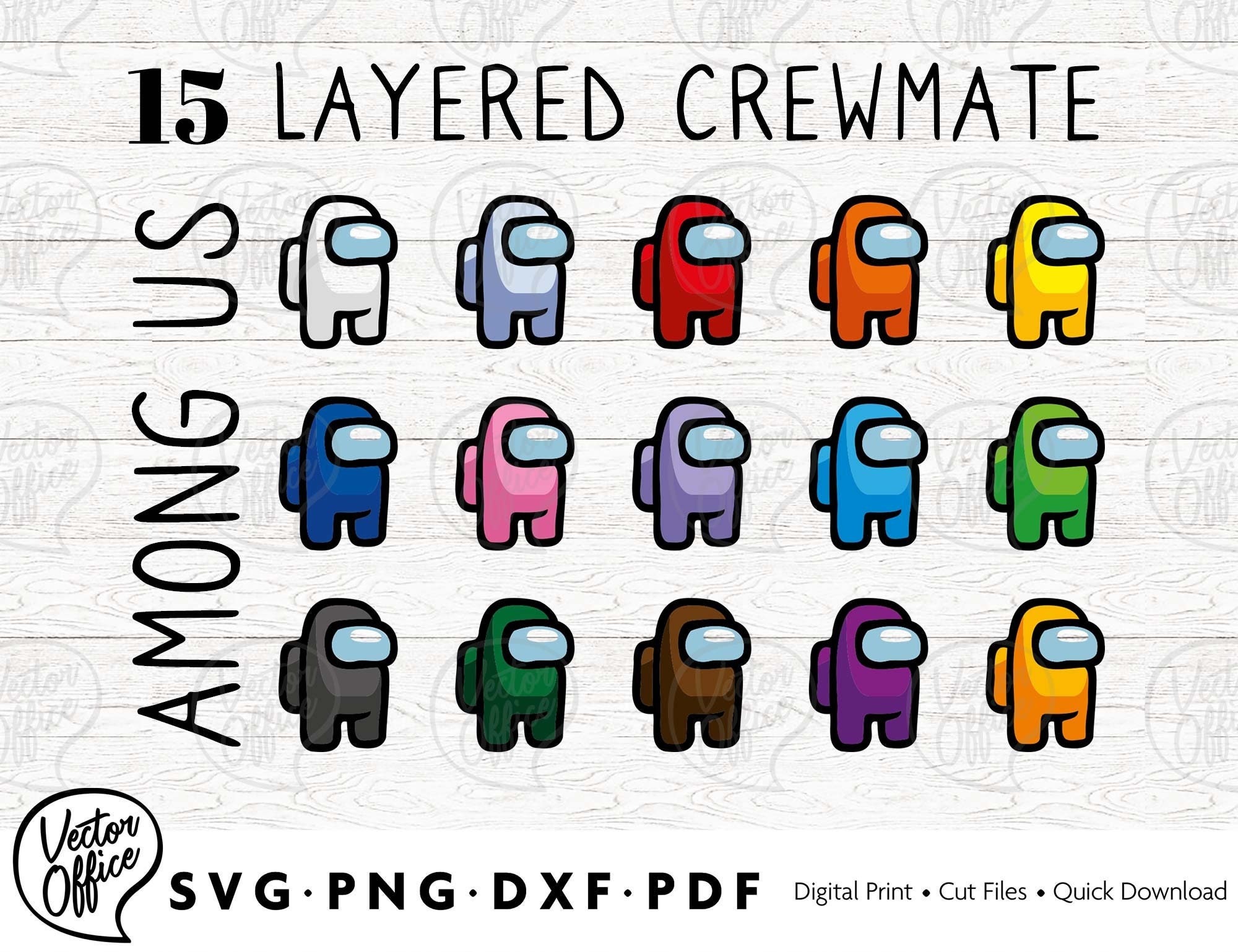 Among Us Character SVG Cut Files, PNG Images & Svg Layered