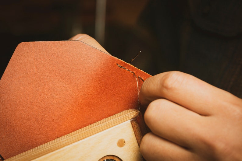 Portefeuille minimaliste avec porte-clés, porte-carte en cuir personnalisé, cadeau danniversaire pour papa, cadeau danniversaire pour lui, elle, père ou mari image 5