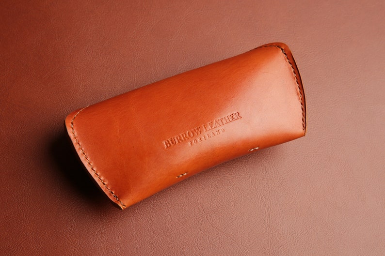 Handcrafted Leather Glasses Case Personalization Gifts for Groomsmen / Fathers /Wedding/ Mothers Day /Summer /Sunglasses, Made in USA image 3