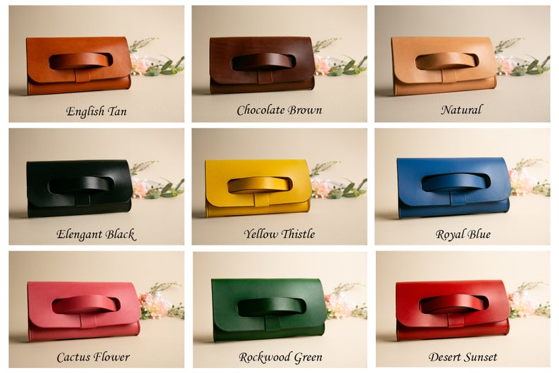 Classic Leather Clutch for Evening or Everyday Use, Made in Portland, Oregon, USA image 9