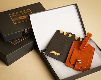 Classic Leather Luggage Tag. Personalization Available. Handcrafted in Portland, Oregon, USA | Gift for him | Gift for her