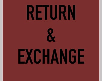 Return and Exchange