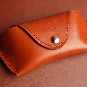 Handcrafted Leather Glasses Case | Personalization |  Gifts for Groomsmen / Fathers /Wedding/ Mothers Day /Summer /Sunglasses, Made in USA