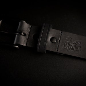 All Black collection Handcrafted Durable Leather Belt for Him Personalization Available Gift for him, Made in Portland, Oregon, USA None