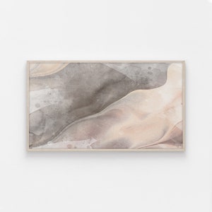 Samsung Frame TV, Abstract Watercolor, Neutral Tones, Modern Watercolor Art, Minimalist Decor, Original Artwork, Digital Art, Frame TV Art