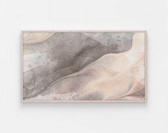 Samsung Frame TV, Abstract Watercolor, Neutral Tones, Modern Watercolor Art, Minimalist Decor, Original Artwork, Digital Art, Frame TV Art