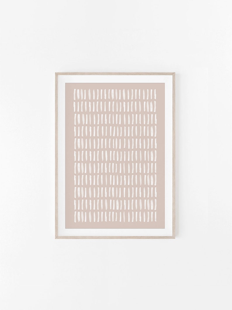 Boho Printable Art Bohemian Brush Pattern Pale Beige | Etsy