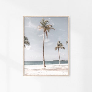 Palm Tree Print, Coastal Decor, Beach House Decor, Boho California Coastal, Desert Palms, Tropical Tree Wall Art, Beach Tree Poster, Summer image 1