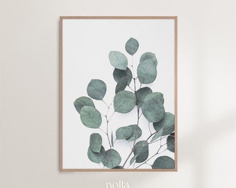 Eucalyptus Plant Print, Botanical Print, Floral Art, Eucalyptus Wall Art, Modern Botanical, Eucalyptus Poster, Plant Printable Decor, Pastel