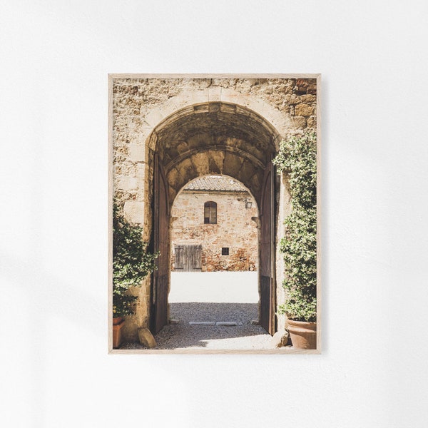 Italian Countryside Prints, Summer Italy Print, Rustic Printable, Tuscany Print, Europe Art Decor, Doorway Print, Vintge Italy Village House