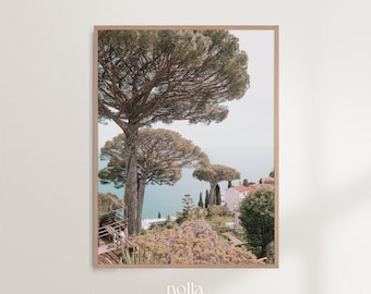 Ravello Italy Print, Mediterranean Wall Art, Amalfi Coast View, Campania Italy, Sea View, Italian Wall Art, Landscape Photography Digital