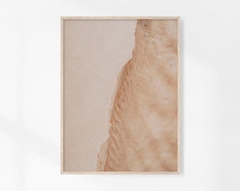 Deser Landschaftsdruck, Strandsand Küsten Fotografie, Sanddüne Kunst, neutrale Wandkunst, minimalistisch druckbar, Boho Wüste Wandkunst, Download