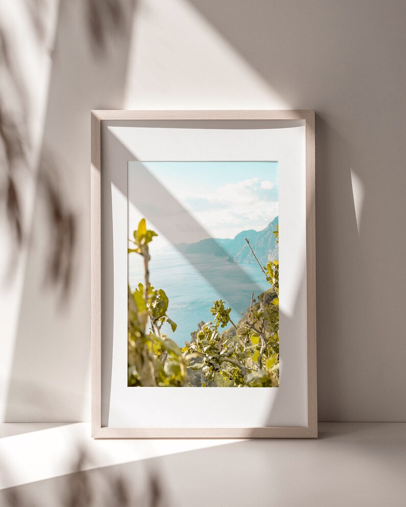 Ocean View Wall Art, Italian Coast Photo, Italy Printable, Mediterranean Wall Art, Beach Wall Decor, Summer Print, Modern Minimalist Coastal image 3