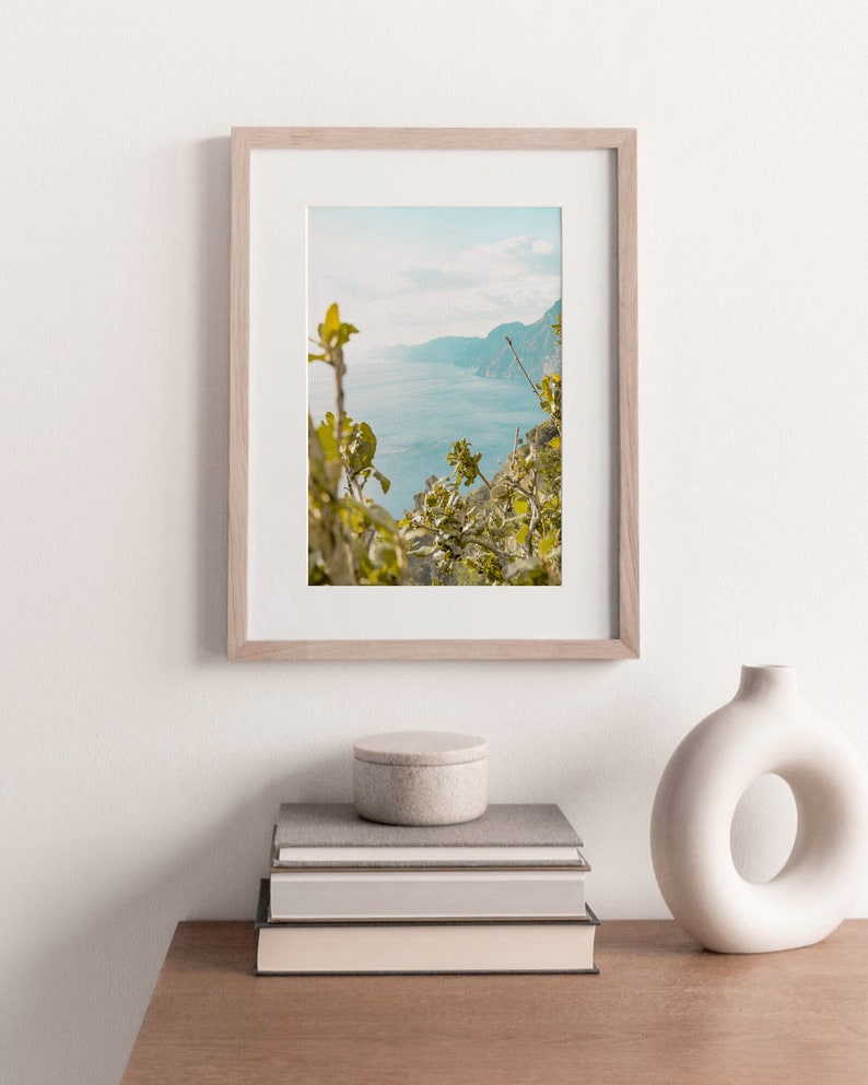 Ocean View Wall Art, Italian Coast Photo, Italy Printable, Mediterranean Wall Art, Beach Wall Decor, Summer Print, Modern Minimalist Coastal image 4