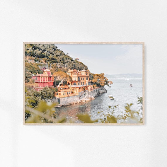 Portofino Print, Italy Wall Art, Italian Coastline, Portofino Wall Art, Italian Riviera, Coastal Wall Art, Travel Photograph, Printable Art