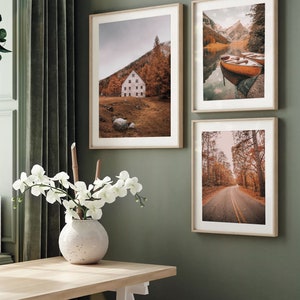 Autumn Gallery Wall Set of 6, Fall Print Set, Farmhouse Prints, Pumpkin ...