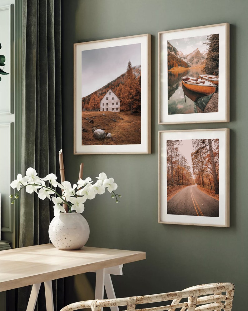 Autumn Gallery Wall Set of 6, Fall Print Set, Farmhouse Prints, Pumpkin ...